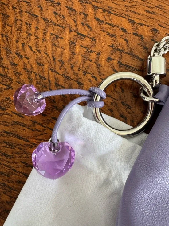 NWOT Jimmy Choo Mini Callie Tanzanite Nappa Leather Bag with Dust Bag - Picture 5 of 13